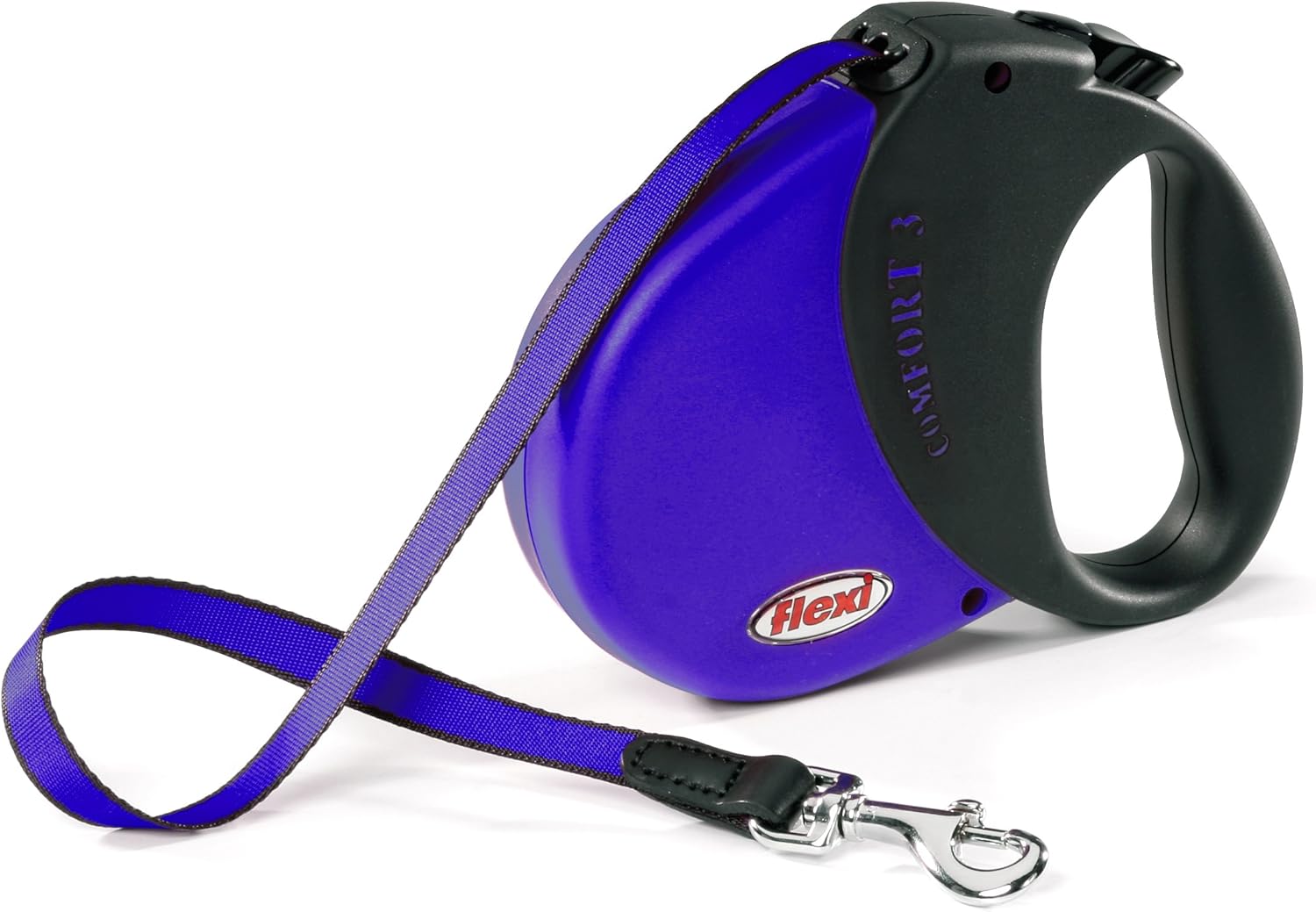 Flexi Comfort 3 Large Retractable Tape Dog Leash Blue w/Black Amazon