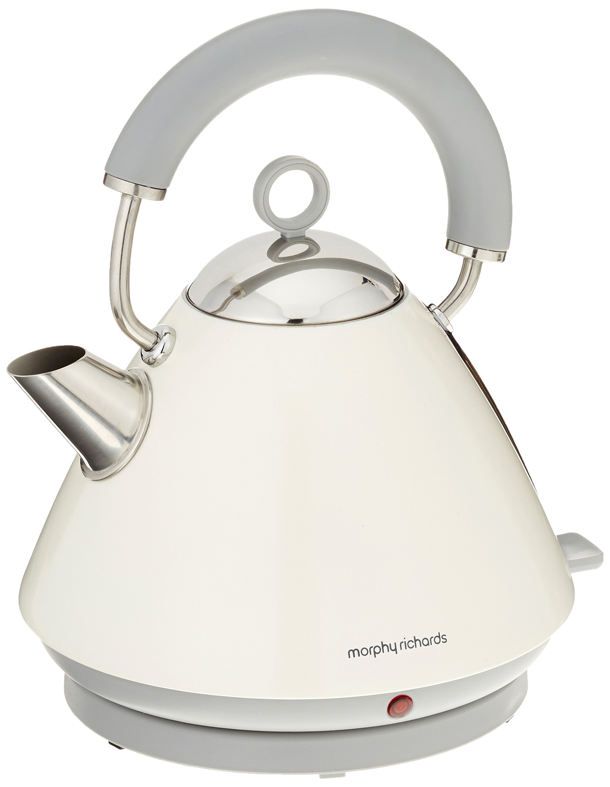 Morphy Richards Pyramid Accents Electric Kettle White, Stainless Steel