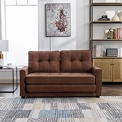 ERYE 3 in 1 Upholstered Futon Sofa Loveseat