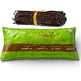 25 Organic Madagascar Whole Grade A Vanilla Pods for Vanilla Extract and Baking