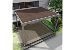 Vexoria 8'x 10' Sun Shade Cloth, Mocha Outdoor Pergola Shade Cover with Grommets, 90% UV Block Privacy Screen for Patio, Garden, Backyard