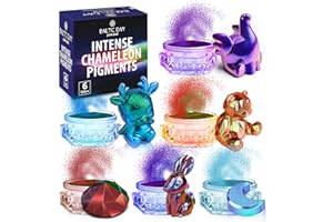 BALTIC DAY Intense Chameleon Mica Powder – Chrome 6-Color Hypershift Set, Ultra Fine Pigments for Epoxy Resin, Tumblers, Nails, Paint, and Soap Making – Nr1