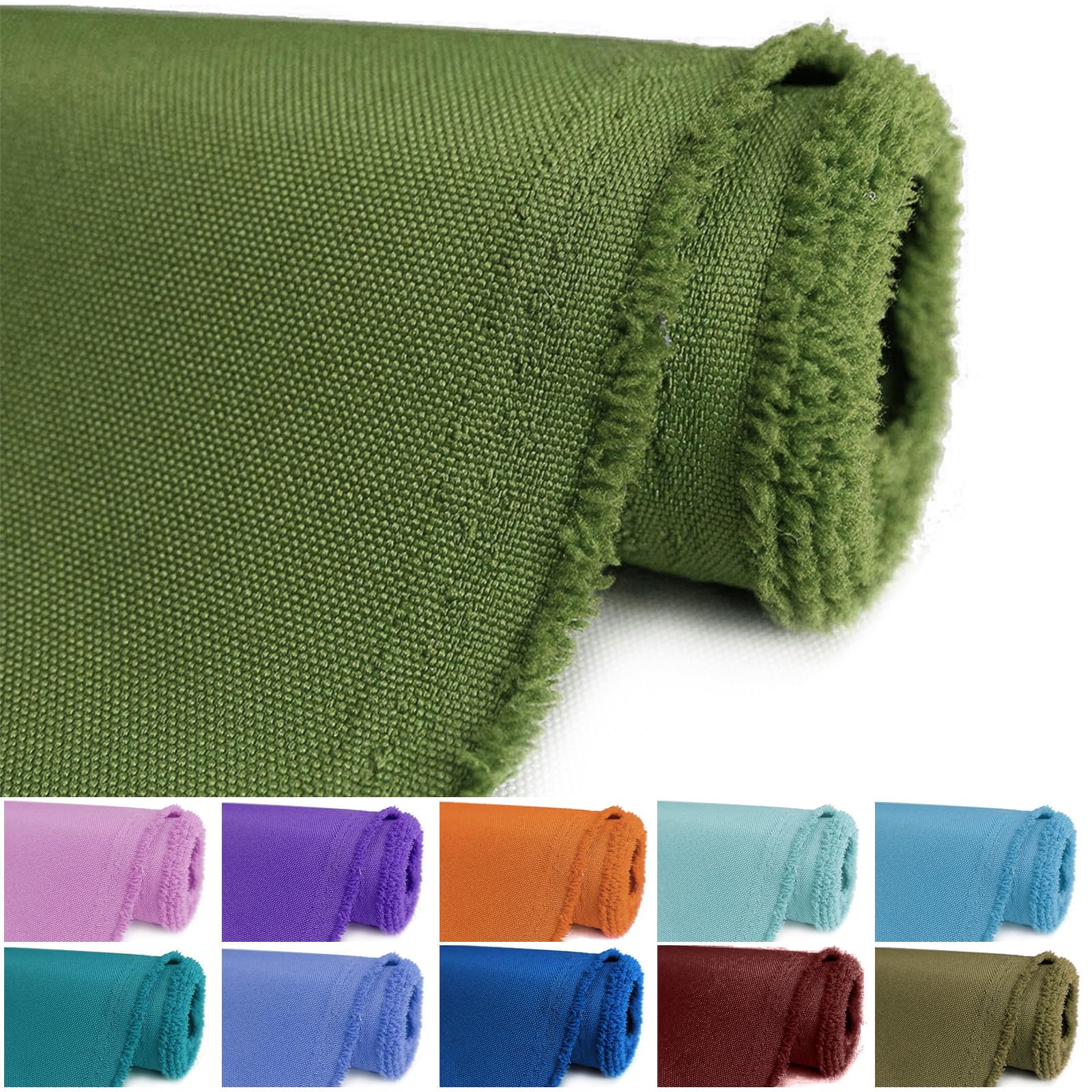 Photo 1 of BECHAEO Waterproof Canvas Upholstery Fabric by The Yard 58" Wide 600 Denier Water Resistant Oxford Polyester Material Outdoor Fabric for DIY Sewing Chair Cushion Awning Bag, Green