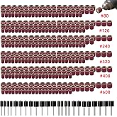 Sunxeke 400 Pieces Sanding Drums Kit,Drum Sander Sleeves 376pcs (80 120 240 320 400 600Grit),24Pcs Drum Mandrels diameters,Sanding Bits Tool Accessories for Most Rotary Tools
