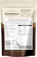Sevenhills Organic Lion's Mane Mushroom Powder 100g, 100% Fruiting Body view 7