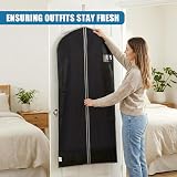 GEEZY Set of 2 Hanging Garment Bags 60 x 150 cm with Zip Viewing Window view 3