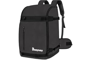 Bosynoy Ski Boot Bag Backpack, Kids Ski Bags for Air Travel, Waterproof Snowboard Boot Bag for women, Youth Adults Snowboard Backpack for Skis Gear Accessories,Helmet,Gloves, Pants, Jacket