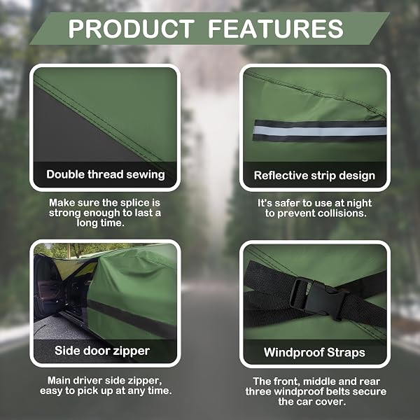 JURMON HEAVY DUTY OUTDOOR CAR COVER COMPATIBLE WITH 2007-2026 JEEP WRANGLER 2 DOOR,WATERPROOF ALL WEATHER FOR AUTOMOBILES, OUTDOOR FULL COVER RAIN SUN UV PROTECTION WITH ZIPPER COTTON