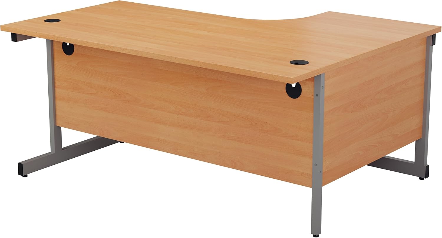 Office Hippo Heavy Duty Left Corner Desk, Strong & Reliable Workstation With Integrated Cable Ports for Office or Home - Image 5