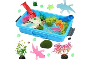 AGENTLAN Axolotl Sensory Bin,Axolotl Sensory Toys with Play Sand for Toddlers Boys and Girls, Kids Toys Gift Sand Kit for Age 3 4 5 6 7 8