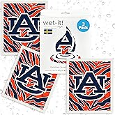 Wet-It! Auburn University- 3 Pack Swedish Dishcloths- Reusable Kitchen Towels for Dishwashing and Home Cleaning- Eco-Friendly Alternative to Paper Towels and Wipes- Machine Washable and Dryer Safe