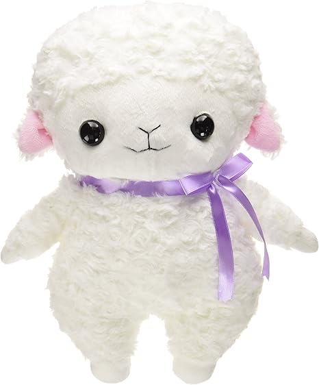 Amazon ひつじのふぅちゃん ぬいぐるみ 全長33cm パープル ぬいぐるみ おもちゃ
