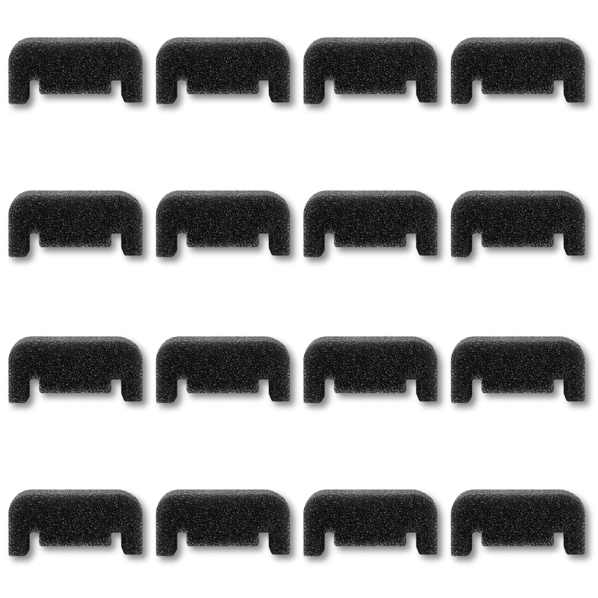 Pack of 16 Sponge Filters for Cat Fountain, Foam Filter for Pets, Drinking Filter Dogs and Cats, Replacement Filter Dispenser Water Black.