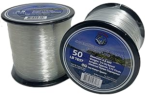 LEE FISHER SPORTS Monofilament Fishing line in Various LB Test 1/4 LB spool, Clear-10,12,15,20,25,30,40,50,60,80,100 LB Test