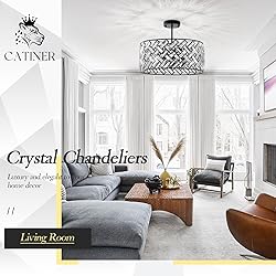 Crystal Ceiling Light Black Modern Chandelier