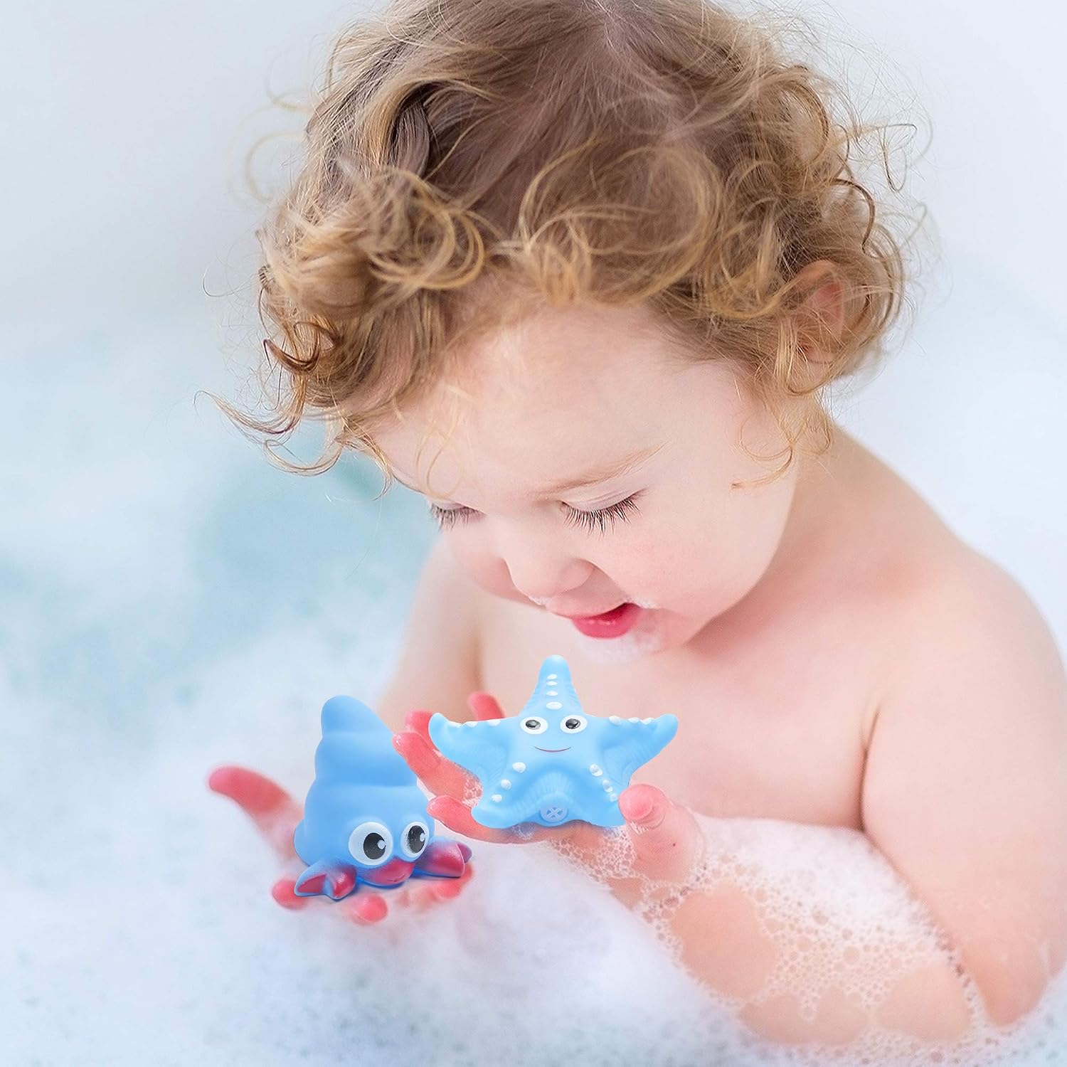THE TWIDDLERS 30 Pack Animal Bath Toys Set - Floating Ocean & Farm Animals, Fun Squirty Toys for Bath Time - Image 3