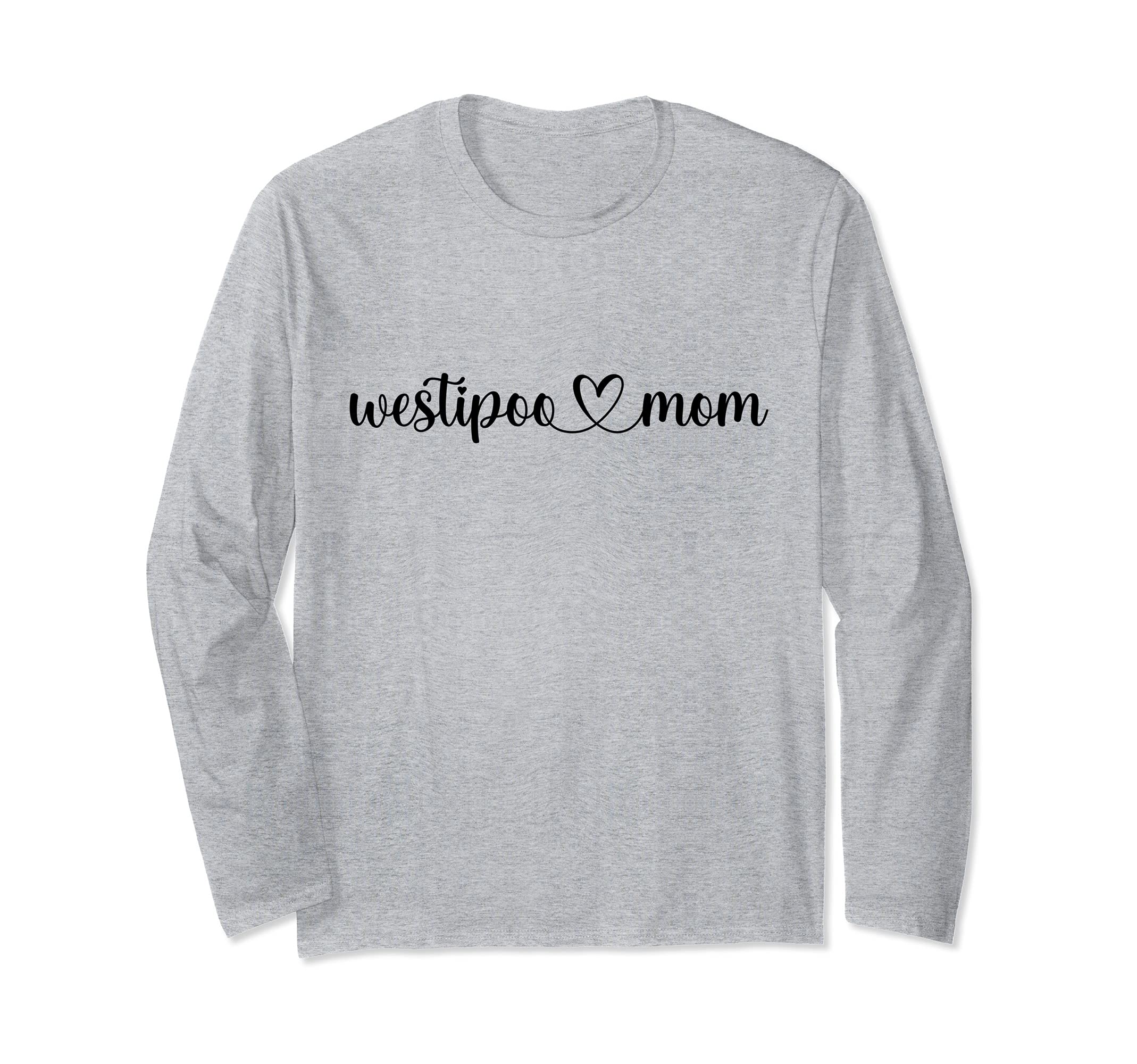 Dog Heart Love Westipoo Mom Long Sleeve T-Shirt