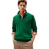 Tommy Hilfiger mens Medium Weight Ribbed 1/4 Zip Sweatshirt