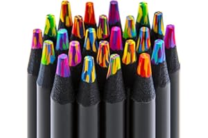 Kird Barken Stocking Stuffers, Art Supplies, 24 Rainbow Colored Pencils, Teen Girl Gifts Trendy Stuff, Multicolored Cool Stuf