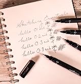 uni-ball PIN Fineliners Black Fine Tip 0.1 0.2 0.3 0.5 0.8 Pack of 5 view 2