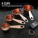 GOOD FOR YOU Copper Plated Stainless Steel Measuring Cups and Spoons Set of 9 view 3