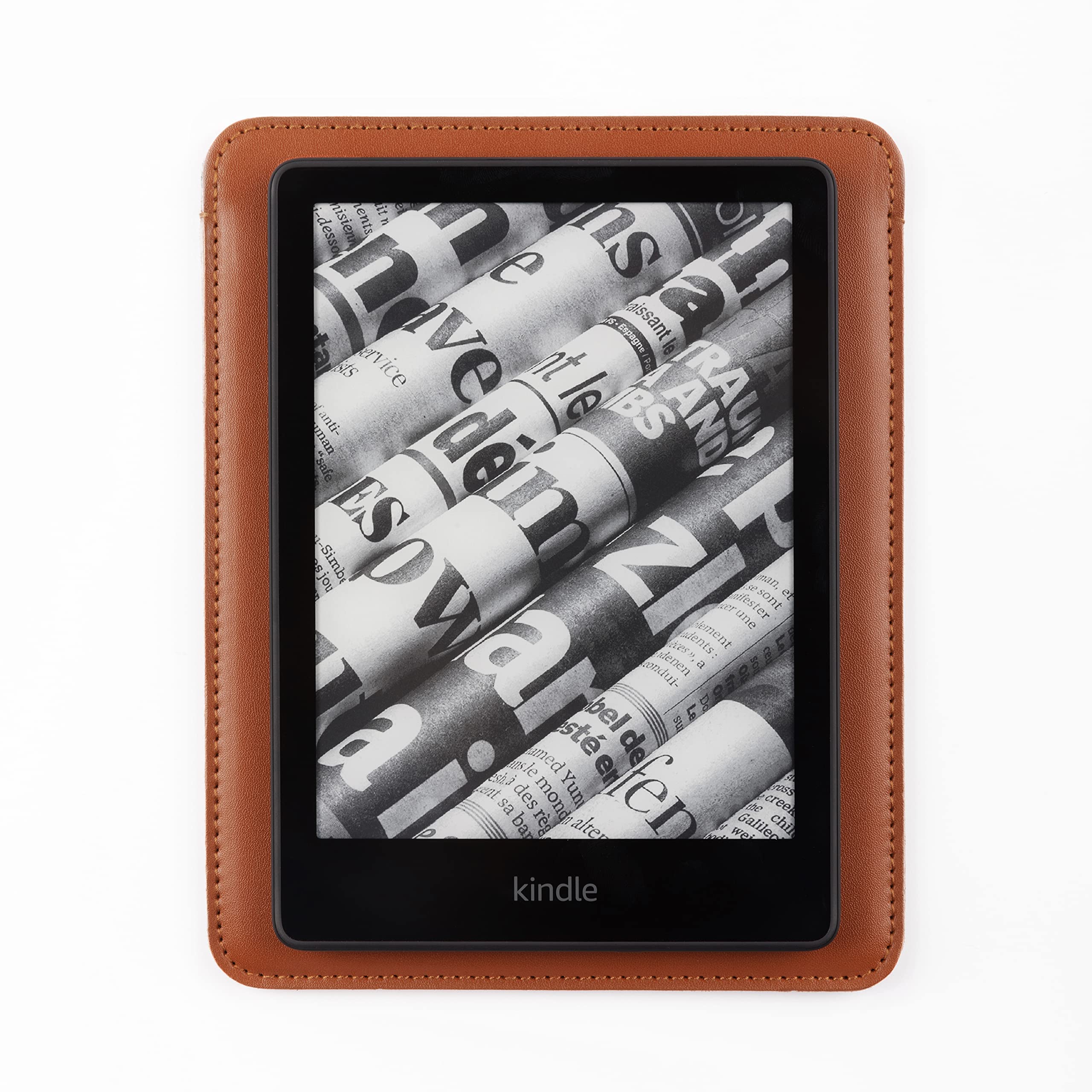 Comfyable E-Reader Sleeve Precisely Compatible with 7 Inch Kindle Paperwhite Colorsoft Edition, 6.8 Inch Kindle Paperwhite 12th/11th/10th Generation 2024-2019, PU Faux Leather Protective Case, Brown