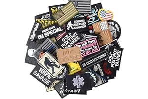 GUYI GYGYL 20Pcs Random USA Flag Patch, Hook Fastener American Military Patches Set for Tactical Caps, Bags, Backpacks, Tactical Vest, Military Uniforms