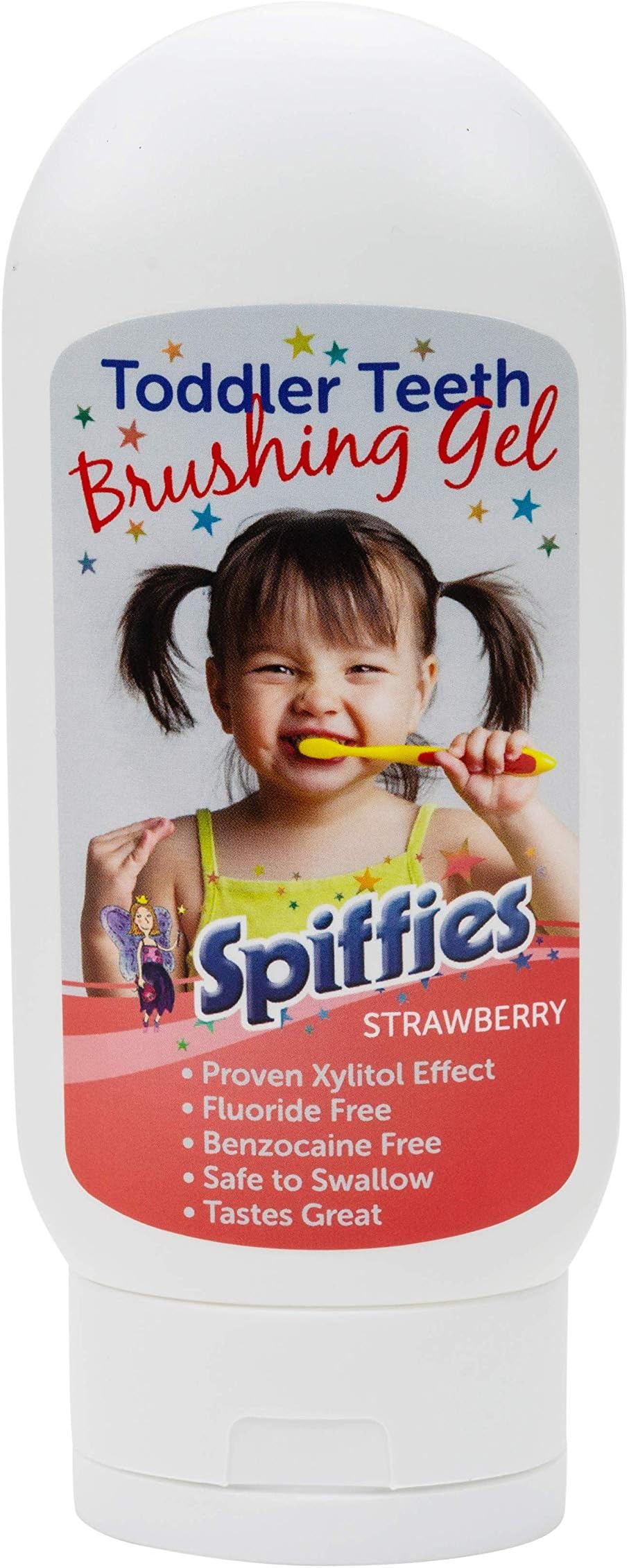 Spiffies I Can Brush/Baby Tooth Gel, Strawberry, 4 Ounce