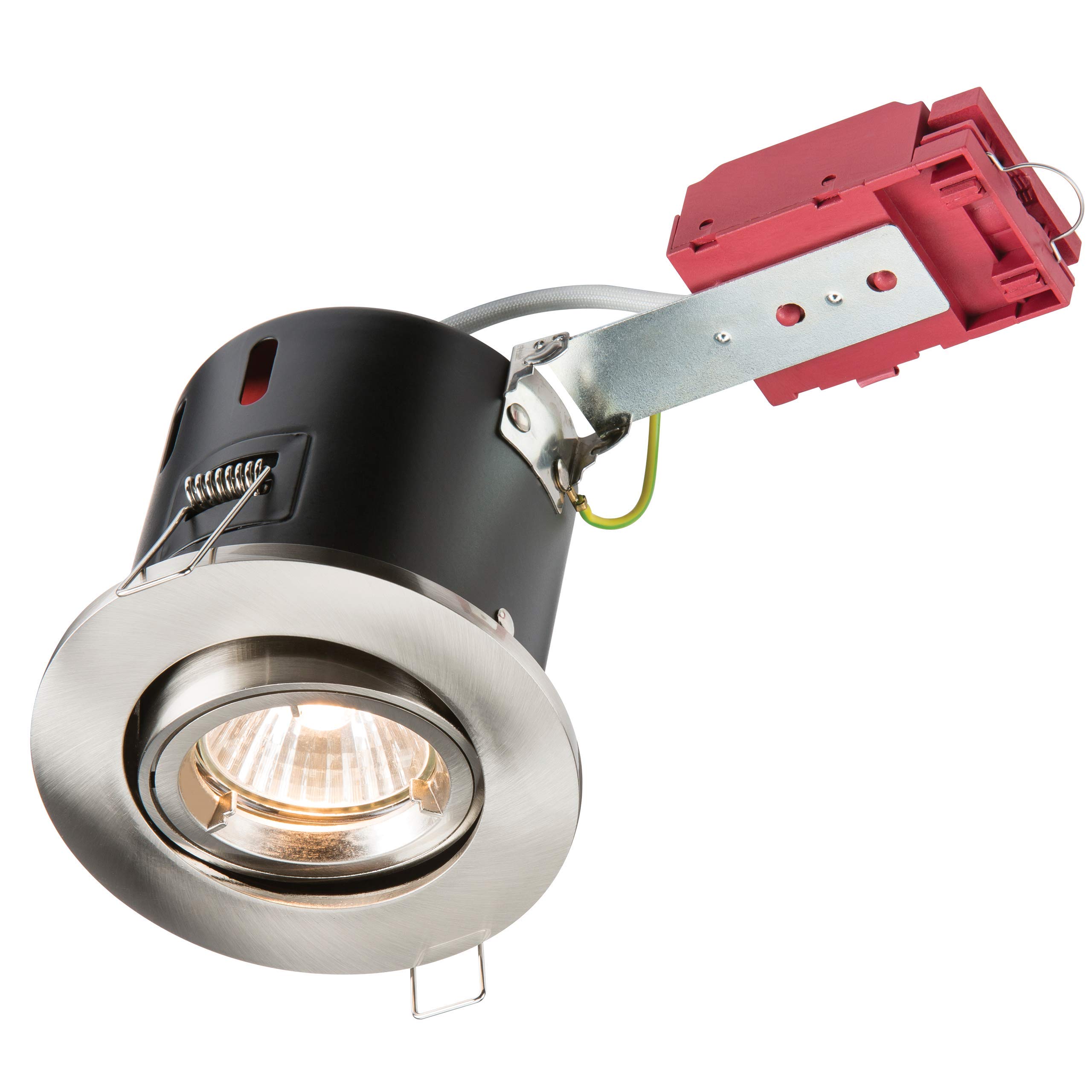 Knightsbridge VFAVRSGICCBR Tilt IC Fire Rated Downlight Gimbal, Metal, Chrome, GU10, 50 W, 230 V
