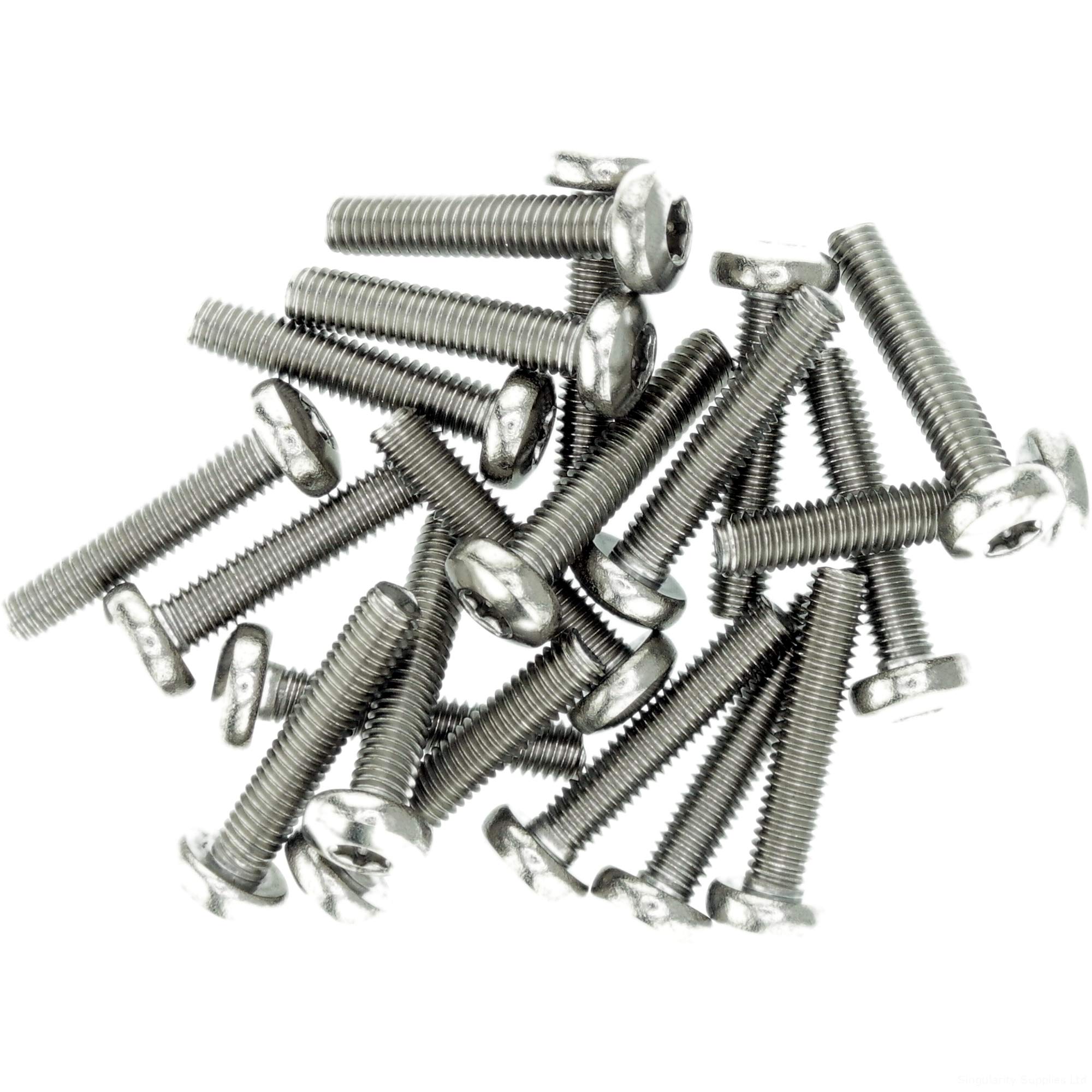 M4 (4mm x 12mm) TX Pan Thread Rolling Screw - Stainless Steel (A2) (Pack of 20)