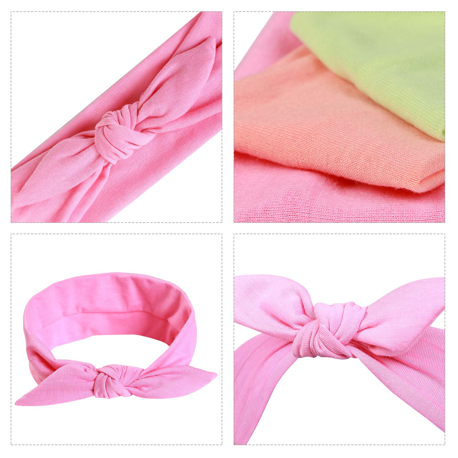 12pcs Solid Color Women Headbands Headwraps Hair Band Cotton Stretchy Turban Bows Accessories for Women Fashion Sport : Beauty