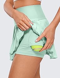 CRZ YOGA Women's High Waisted Pleated Tennis Skirts