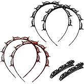 SHUNMEIL 6PCS Double Bangs Hairstyle Hairpin with clips Woven Large Real Accessories for Hair Hairstyle Pin band Hollow Layer