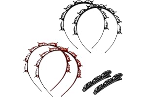 SHUNMEIL 6PCS Double Bangs Hairstyle Hairpin with clips Woven Large Real Accessories for Hair Hairstyle Pin band Hollow Layer