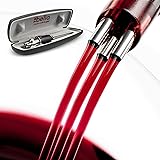 TRIBELLA Classic Wine Aerator, Multi-Stream Wine Aeration Device, 3 Stainless Steel Spouts, Handmade, Easy-to-Use, No-Drip Wi