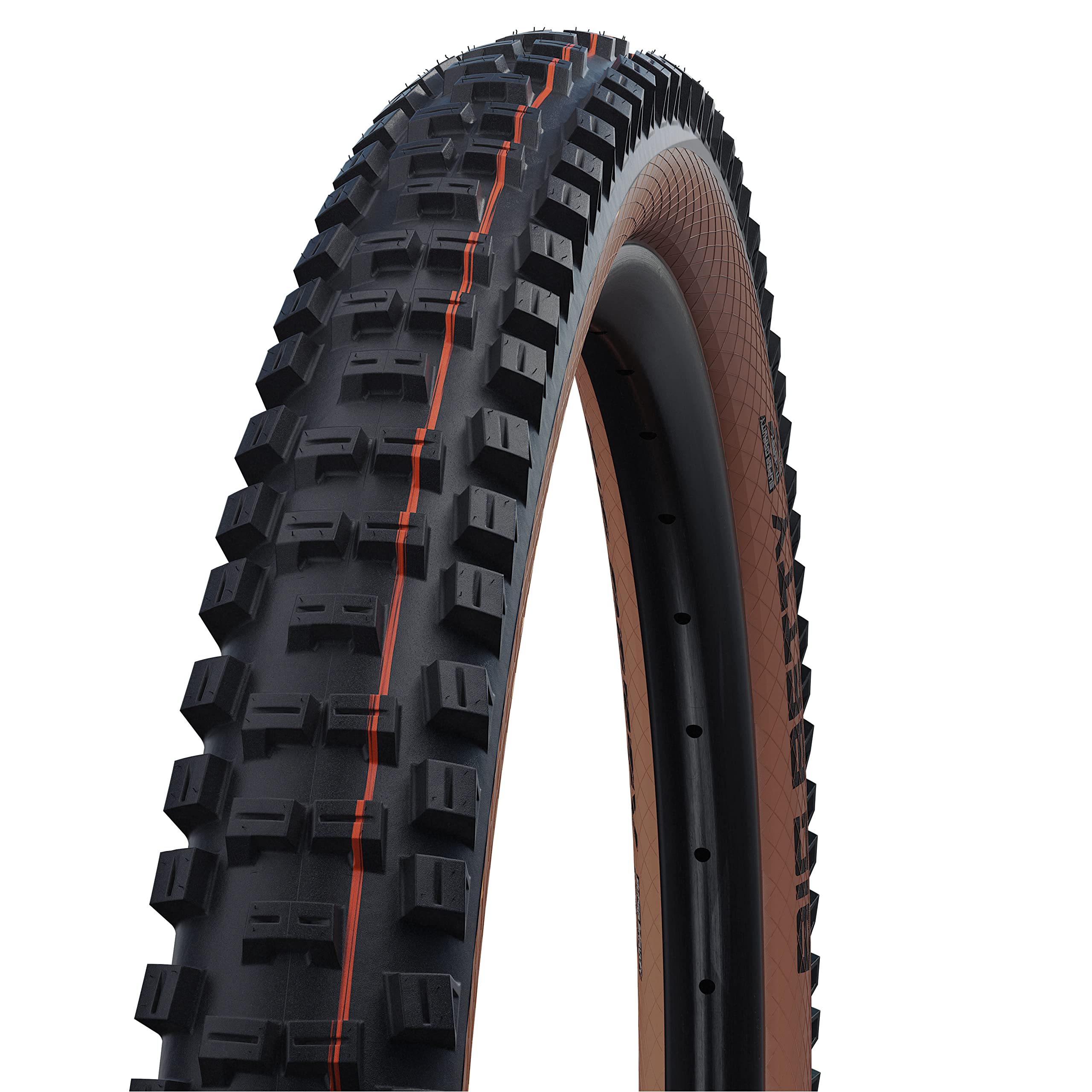 Schwalbe Big Betty Evolution Super Gravity Addix Soft TLE Folding Tyre, Bronze Skin, 62-584 (27.5x2.40)