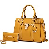 MKF Collection Crossbody Tote Bag for Women & Wristlet Wallet Purse Set – PU Leather Top-Handle Satchel Shoulder Handbag