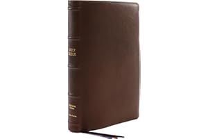 KJV Holy Bible: Giant Print with 53,000 Cross References, Brown Premium Goatskin Leather, Premier Collection, Comfort Print: King James Version