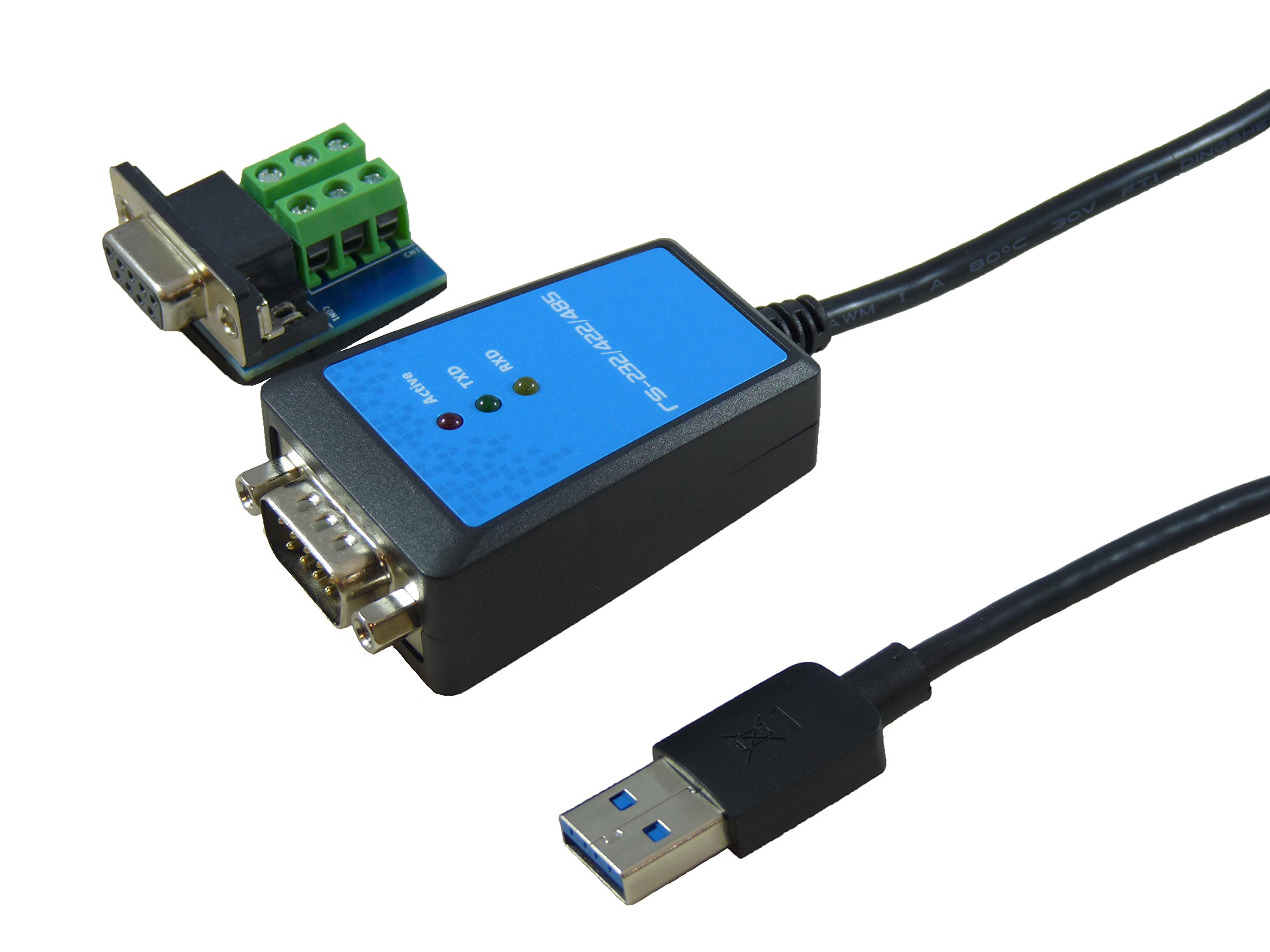 Computer District - EXAR1411 chipset - USB to Serial Port Cable RS-232/RS-422/RS485 DB9. Cable length: 1.8m.