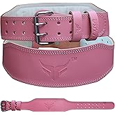 Mytra Fusion Weight Lifting Belt Women Gym Belt 7MM Thick and 4" wide 100% Real Leather Lifting Belts for Women, Ladies weightlifting belt Powerlifting Bodybuilding and Workout belt