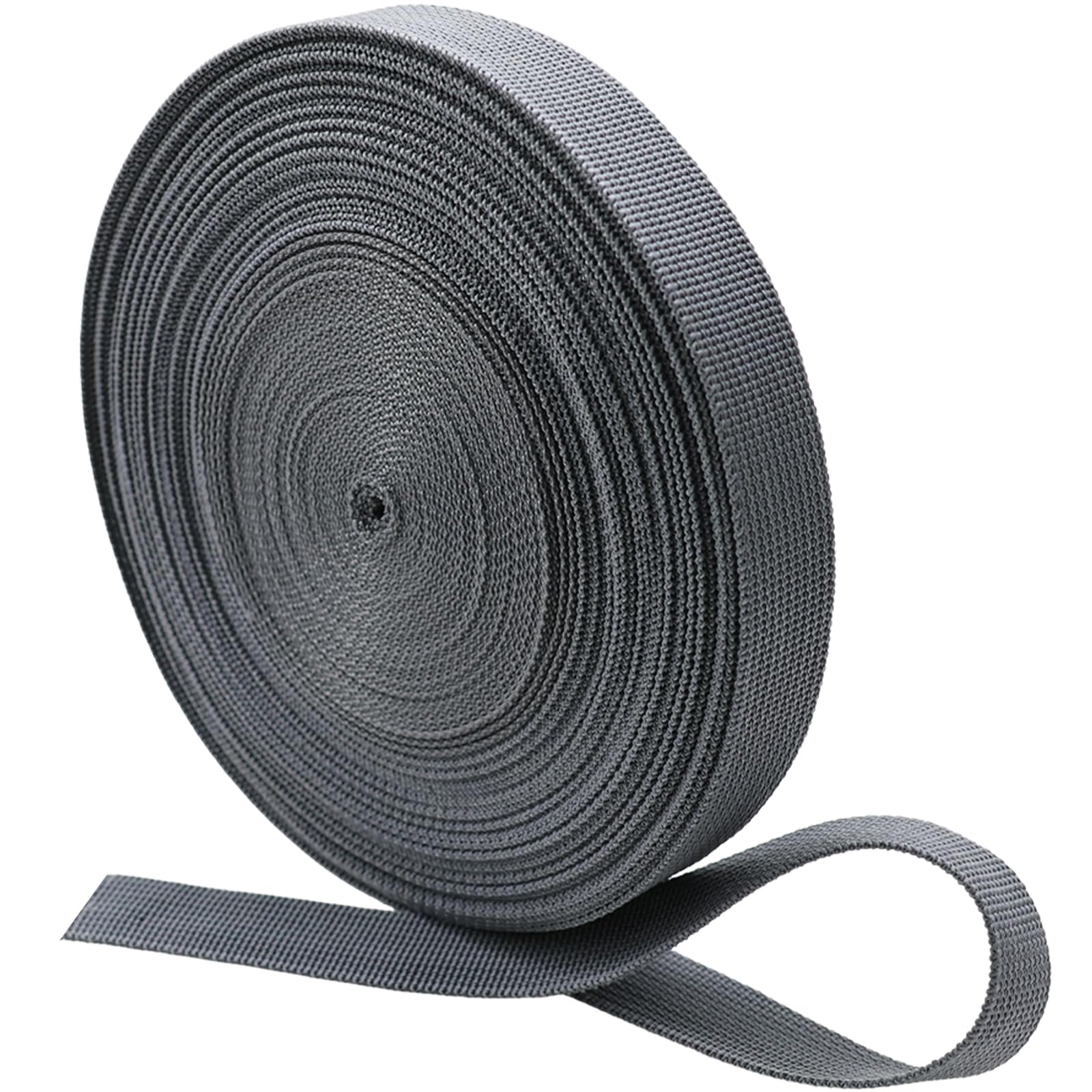 Yalulu 20 Meters 25mm Canvas Ribbon Belt Bag Polypropylene Strap Webbing Nylon Webbing Knapsack Strapping Sewing Bag Belt Accessories (Dark Grey)