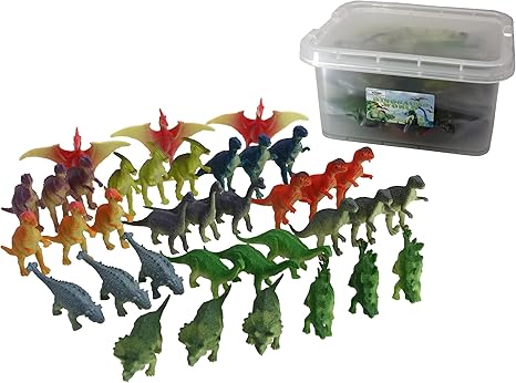 Amazon 恐竜フィギュア 36体セット お片付けｂｏｘつき ロボット 子ども向けフィギュア おもちゃ