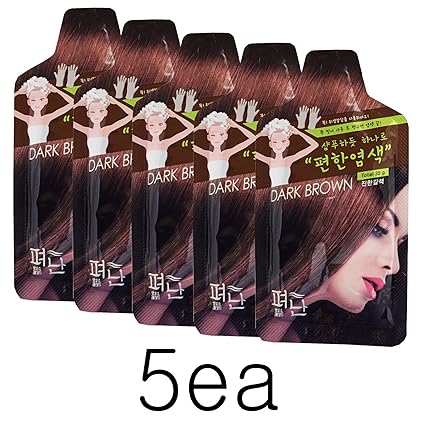 5pcs Shampoo Type Hair Dye Colourant Color For Cover Gray Grey