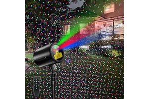 LURIOUS Laser Christmas Projector Lights Outdoor with 3 Color, Waterproof Laser Projection with Remote Control, Moving RGB Projector Light for Holiday, Party, Garden Decor