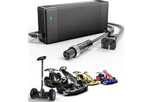 STIO 63V 2A Charger for Ninebot S/S-MAX/Mini PRO/Mini lite, 4 Prong 126W Power Supply Compatible with Ninebot by Segway Go Kart Kit,Gokart PRO 4 Pin Notched Connector Lithium Battery Charger Power Adapter