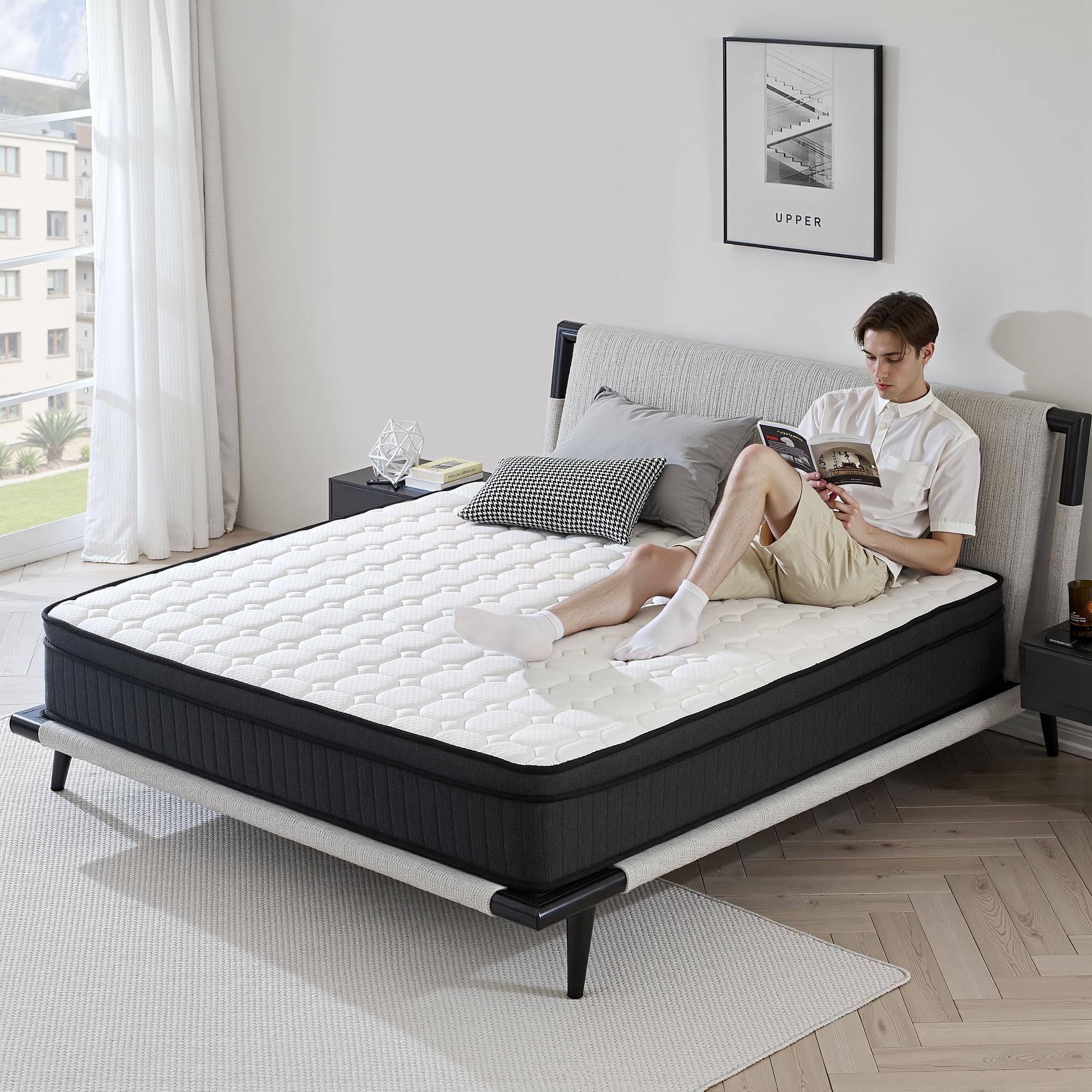 Photo 1 of   ** REFERENCE PICTURE** 
Susalt Full Mattress,10 Inch Medium Firm Hybrid Mattresses in a Box with Memory Foam,Certipur-US Certified,Pressure Relief& Edge Support, Single Pocket Springs (54x75x10inch)