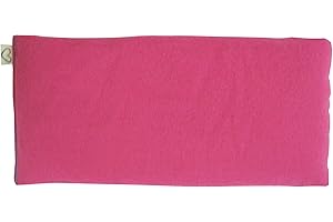 Peacegoods Unscented Eye Pillow - Made from Soft Cotton Flannel - Weighted filled with Flax Seed Microwavable - Yoga Massage Headache Sleep Made USA - pink rose fuschia