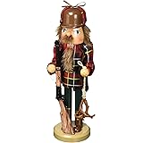 Santa's Workshop Retro Deer Hunter Nutcracker, 14" Tall, Red/Green/Brown