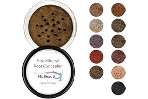 NuBeauti Hair Root Touch Up Powder - Dark Brown - 11 True-to-Nature Root Concealer Shades - Long-lasting, Fragrance Free, Talc & Paraben Free - Without Brush