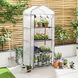 Christow Mini Greenhouse 4 Tier Reinforced Growhouse 5ft2in x 2ft2in view 2